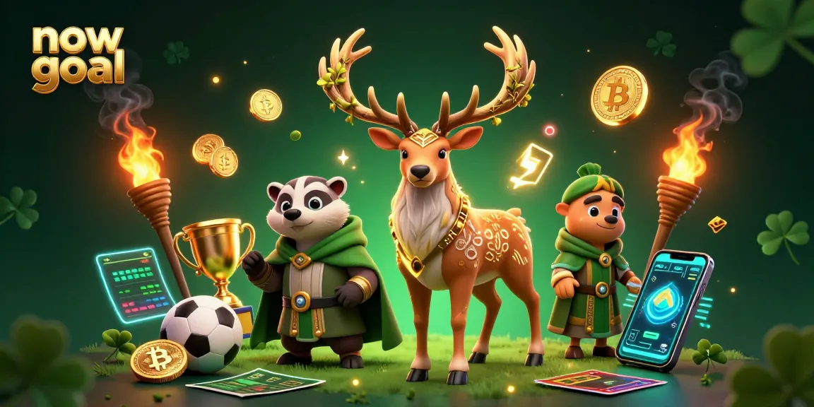 Experience now goal with dynamic sports betting, featuring a druid, badger, and vibrant gaming elements.