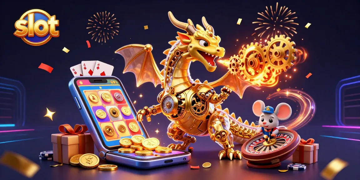 Spin and win at the slot games featuring a golden dragon and a mouse engineer!
