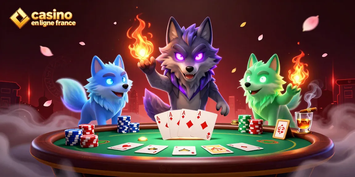 Jeu passionnant sur un casino en ligne France avec flammes et loups fantomatiques.