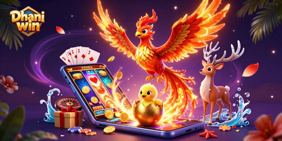 Dhani win players spinning slot reels for exciting rewards while surrounded by vibrant casino elements.