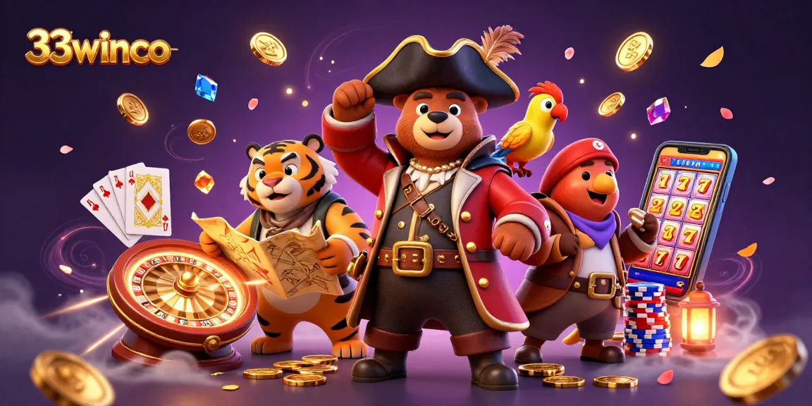Experience thrilling games at 33winco with 3D characters and enchanting casino elements.