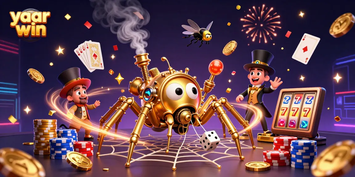 Engage with yaar win while winning big amidst an enchanting gold-filled casino scene.
