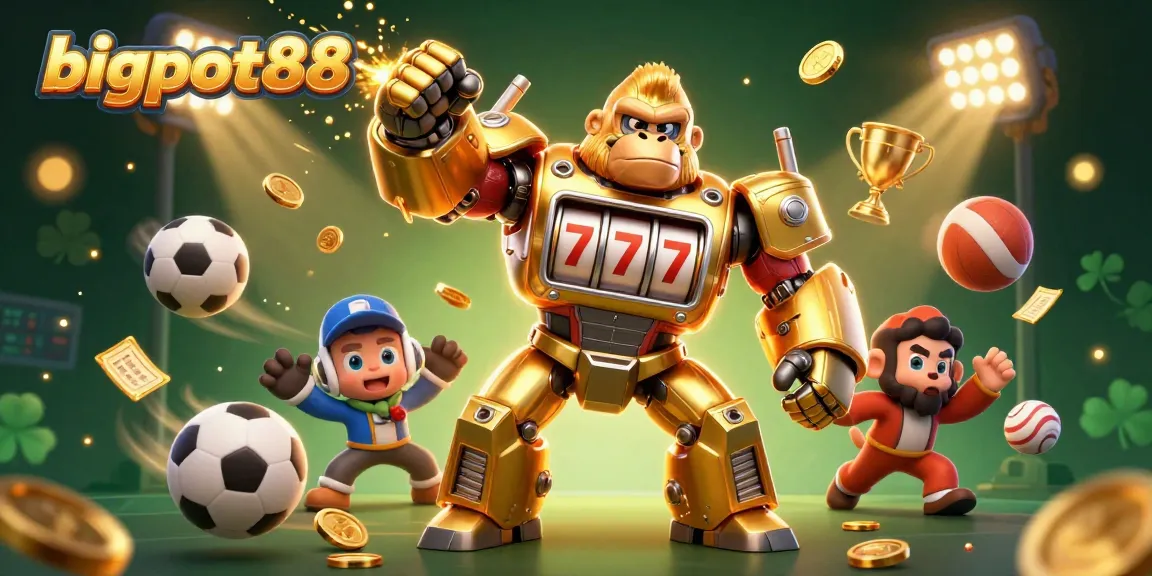 Experience thrilling gameplay with bigpot88 in a dynamic esports arena featuring vivid 3D illustrations.