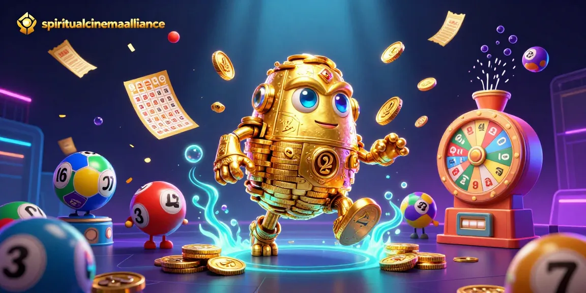 Engage with spiritualcinemaalliance's thrilling lottery scene with vibrant elements and lucky golem.