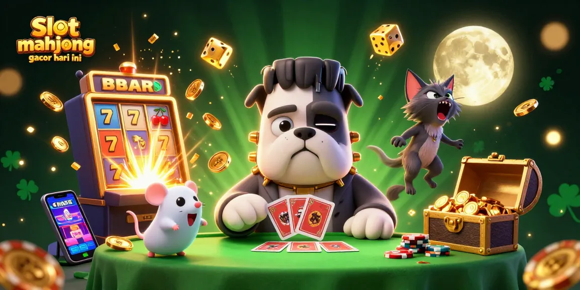 Experience Slot mahjong gacor hari ini with thrills of winning, featuring a dynamic casino scene.