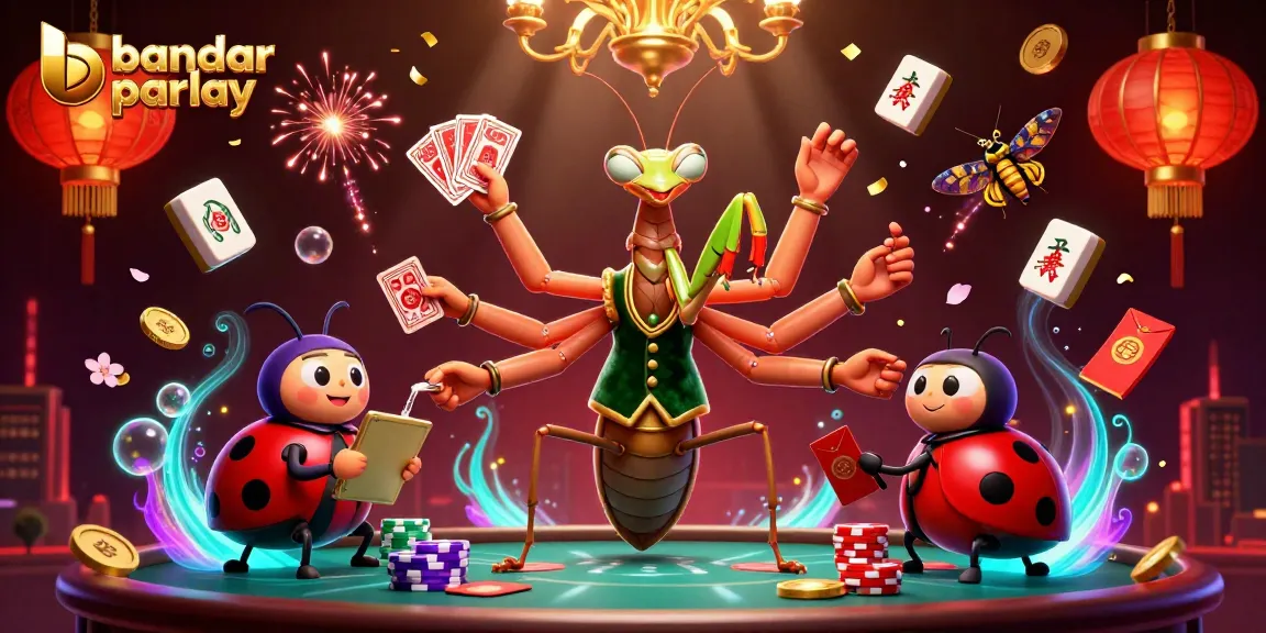 Experience the excitement of bandar parlay with a vibrant casino scene, featuring dynamic characters and rich details.