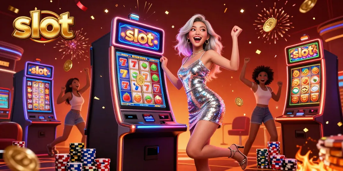 Celebrate big wins at the slot machine with a stunning jackpot illustration featuring vibrant elements.