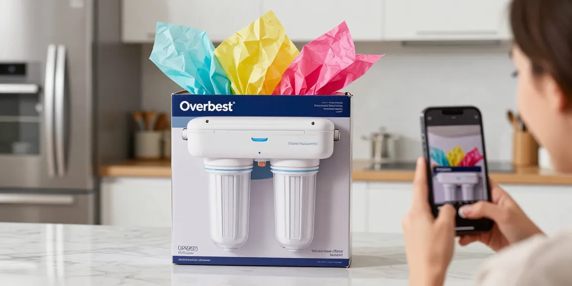Discover the Overbest UKF8001 Replacement for EveryDrop by Whirlpool Refrigerator Water Filter 4 in an engaging online shopping experience, showcasing the best e-commerce deals.