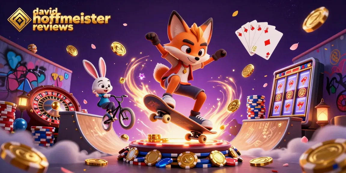 Engage with thrilling david hoffmeister reviews showcasing a vibrant casino scene with dynamic characters and elements.