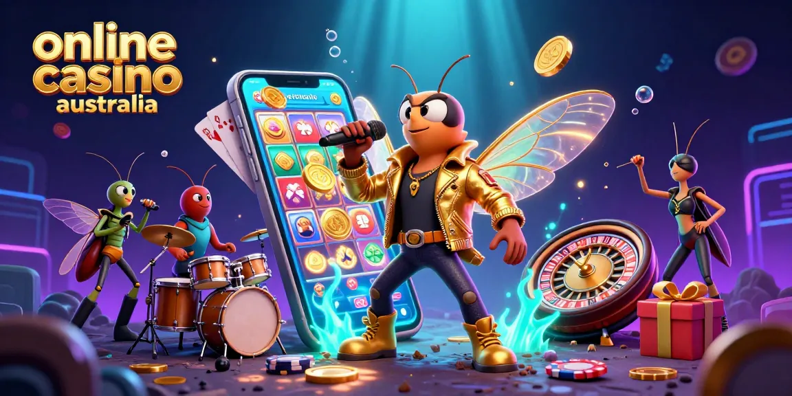 Experience thrilling wins at online casino Australia, featuring vibrant characters and dynamic game elements.