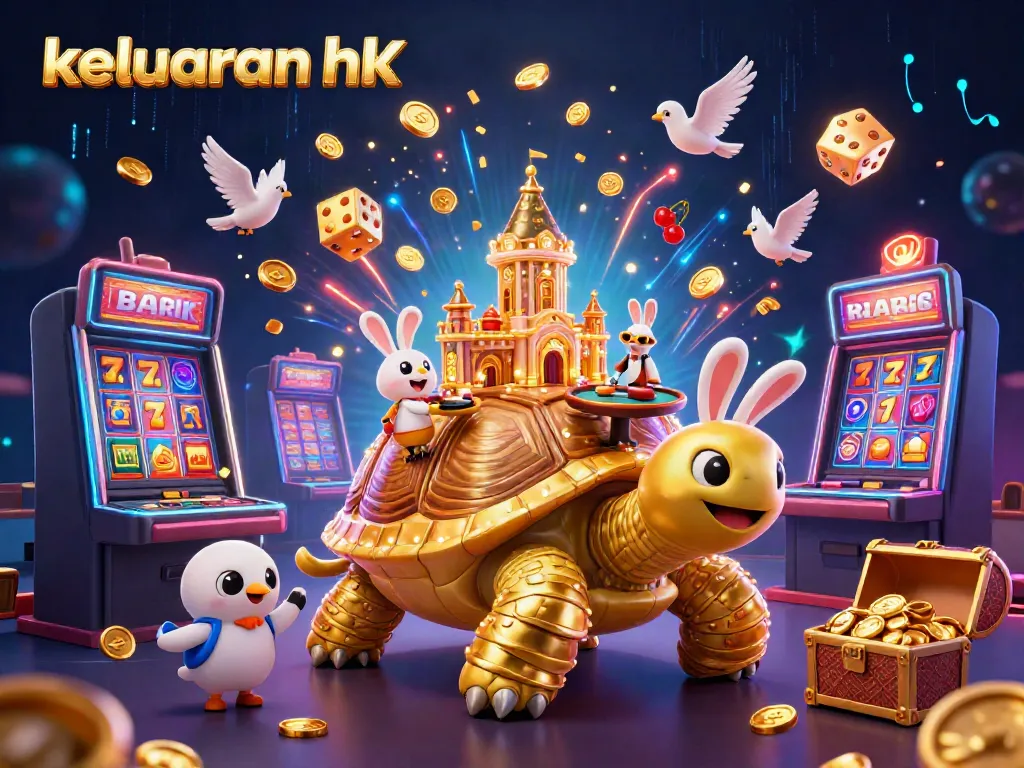 Gambaran keluaran hk dengan kura-kura emas berikan suasana kasino meriah.