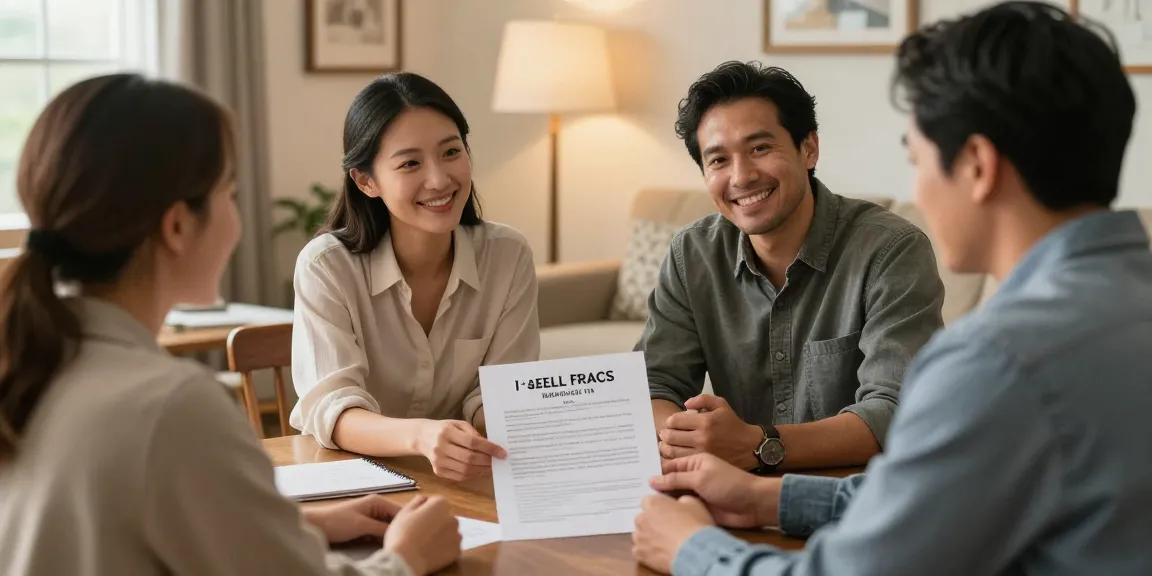 Home buyers in Johnson City TN reviewing paperwork with a local homeowner in a friendly environment, showcasing trusted local services.
