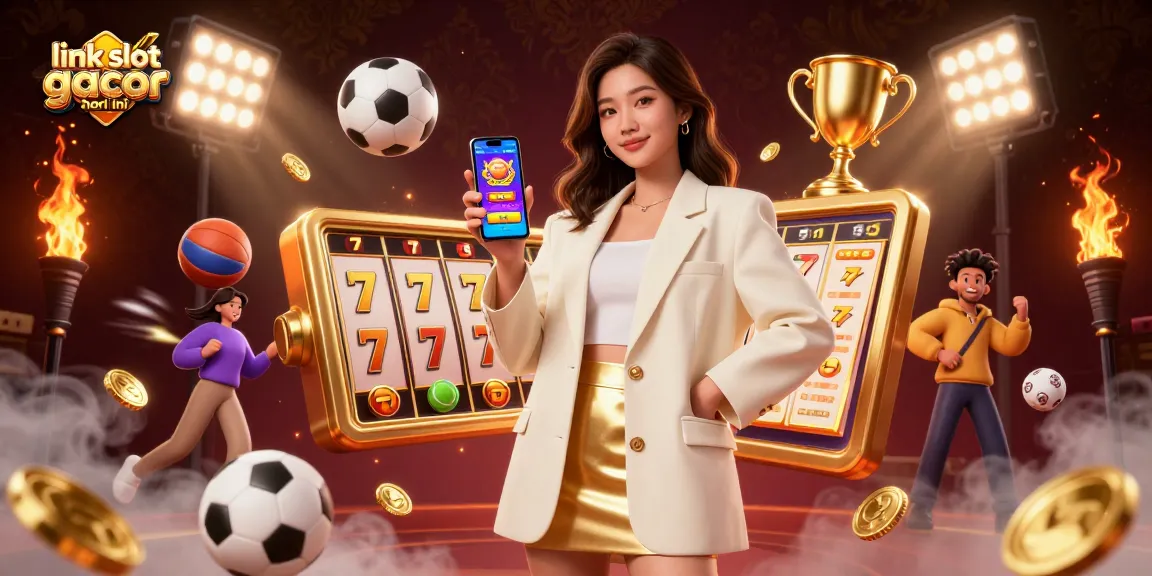 Rasakan sensasi di link slot gacor hari ini dengan seorang wanita Asia fotorealistik yang menunjukkan aplikasi slot yang menang.