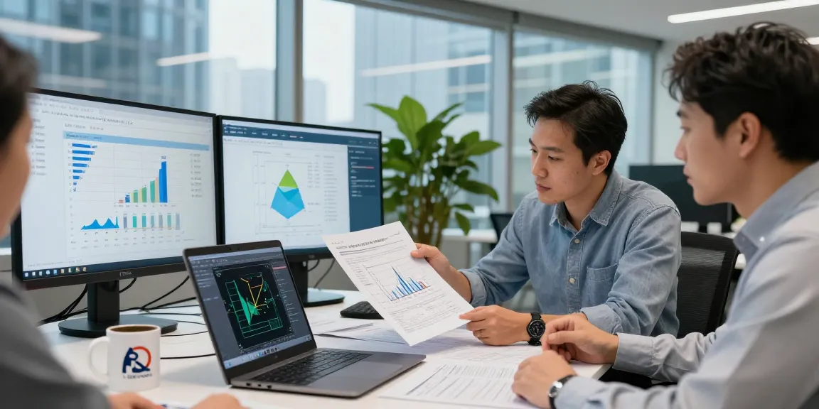 Engineering expert witness Missouri consulting, analyzing technical reports in a professional office.