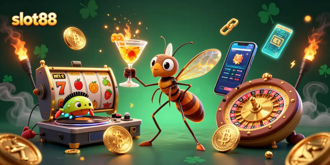 Menggandakan kesenangan di slot88 dengan makhluk purba dan simbol keberuntungan dalam ilustrasi kasino 3D