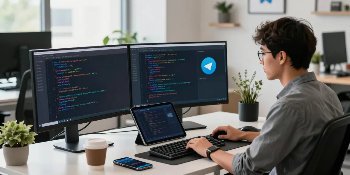 Focused professional enhancing 纸飞机中文版 app functionalities in modern tech workspace.