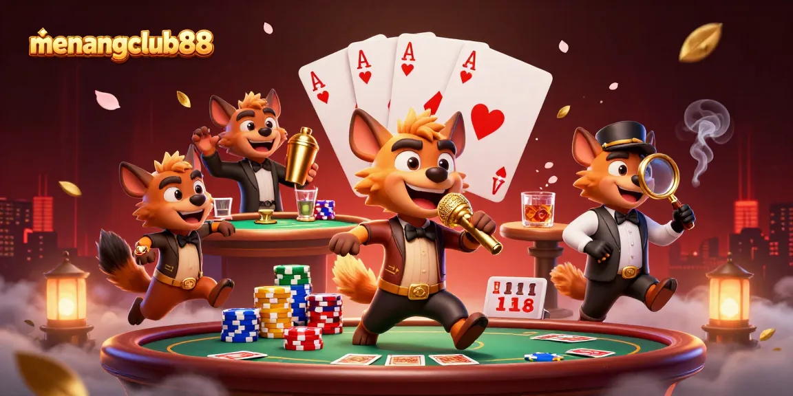 Experience the excitement of menangclub88 with hyenas in a vibrant casino atmosphere.