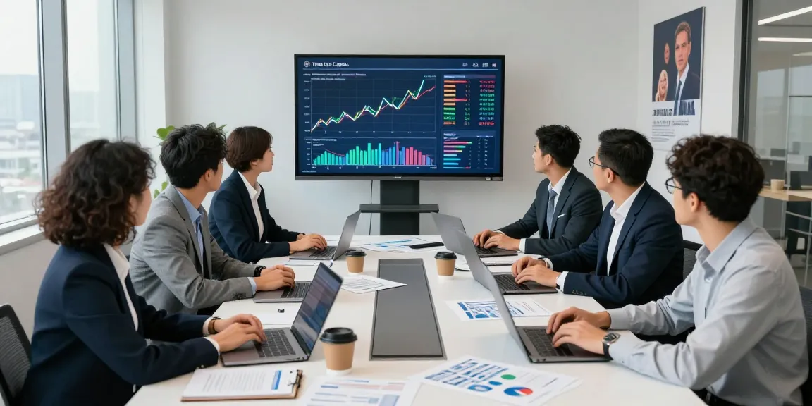Team discussing strategies at a financial office, showcasing Third Eye Capital investment insights and collaborative atmosphere.