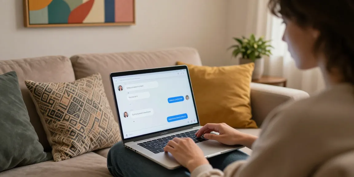 Engaging in NSFW AI chat at home, highlighting emotional interactions.