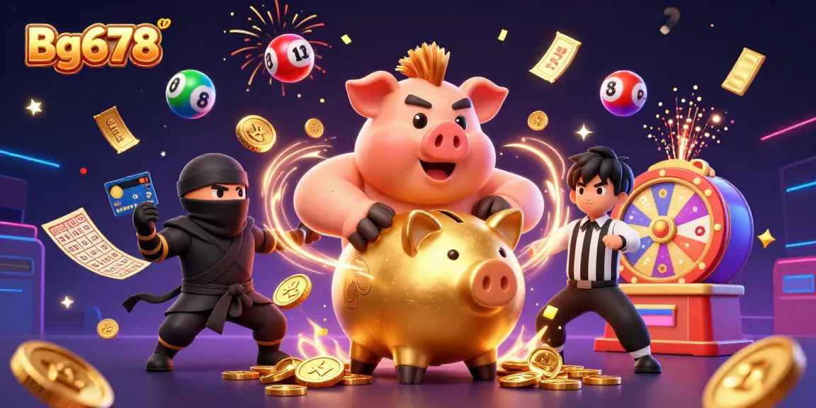 Experience the thrill of Bg678 gaming with a vibrant 3D casino illustration showcasing exciting elements.
