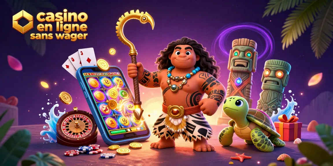 Découvrez l'univers du casino en ligne sans wager avec ce décor vibrant et animé.