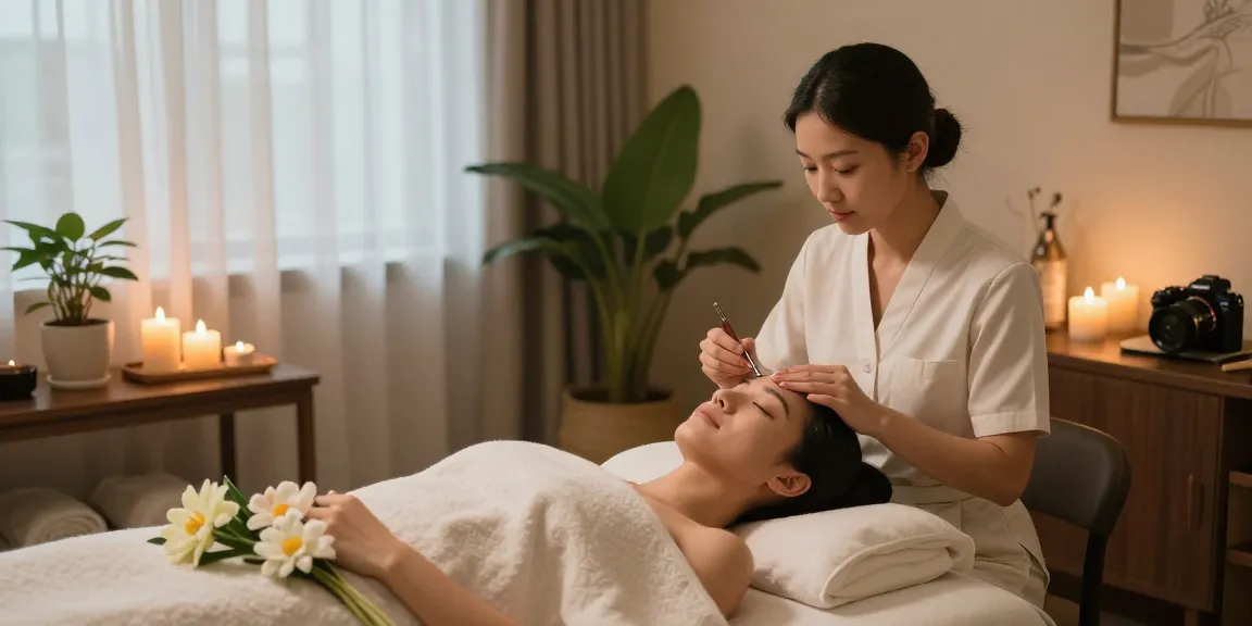 Pengalaman spa mewah luxury111 dengan wanita santai menikmati perawatan wajah di pusat kebugaran.
