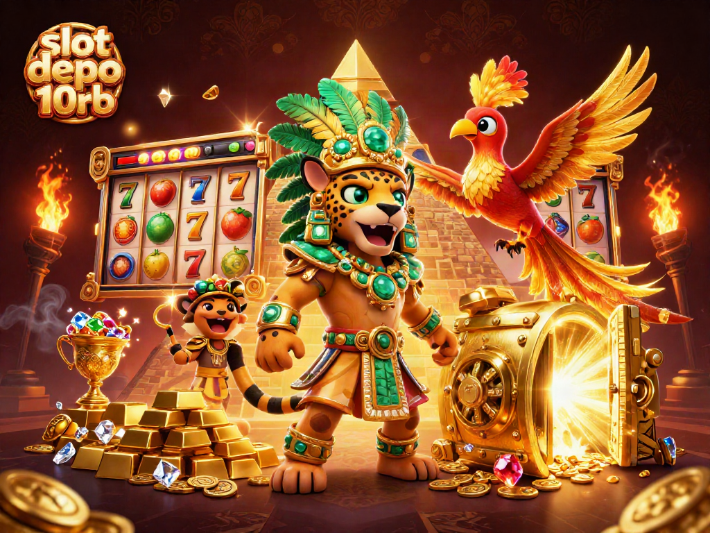 Spin and win with slot depo 10rb, featuring Mayan themes and jackpot excitement.