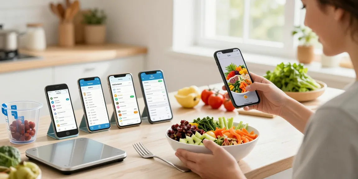 Cooking healthy meal while using the best calorie tracking apps for accurate logging.