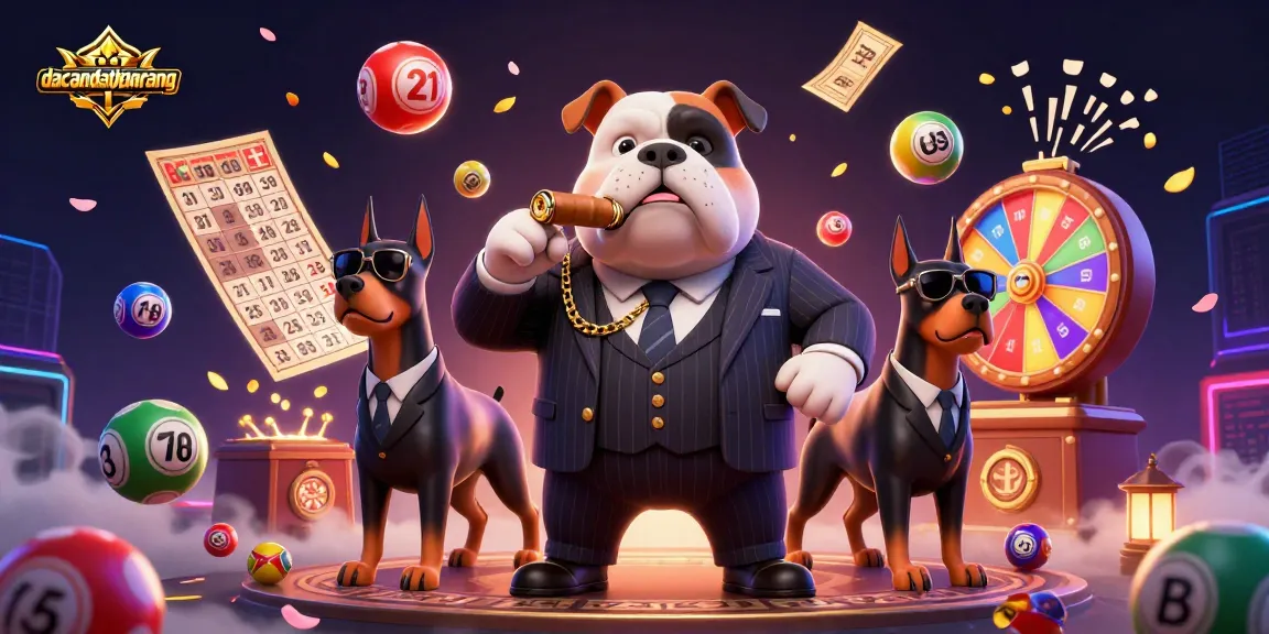 Exciting gambling action at dacsandatphanrang with 3D mafia characters and vibrant lottery elements.