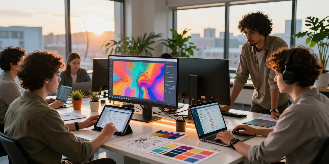 Collaborative creators using the nano banana 2 AI image editor in a modern studio.