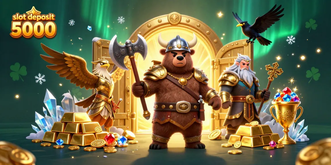 Experience the thrill of winning with slot deposit 5000 in this vibrant casino scene.
