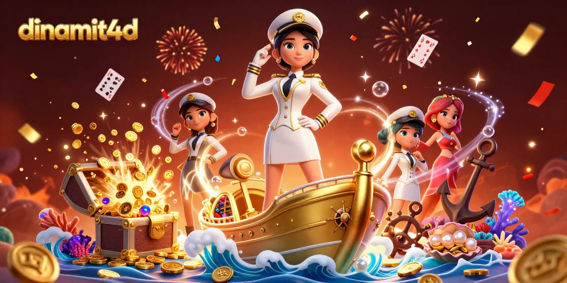 Experience thrilling gameplay with dinamit4d, showcasing an energetic casino scene filled with treasure and excitement.