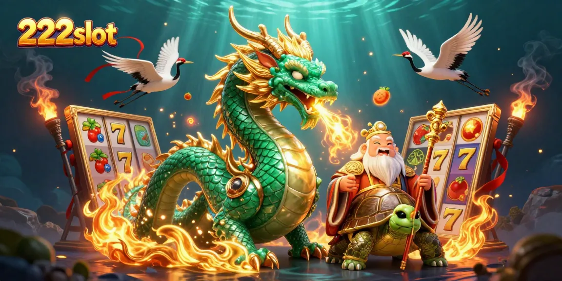 Menangkan jackpot menggunakan 222slot dengan ilustrasi slot menarik dan karakter beruntung.