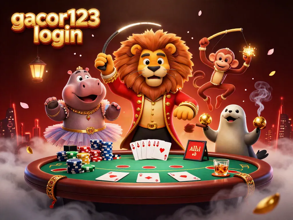 Experience the thrill of winning with gacor123 login, surrounded by vibrant casino characters and stunning game elements.