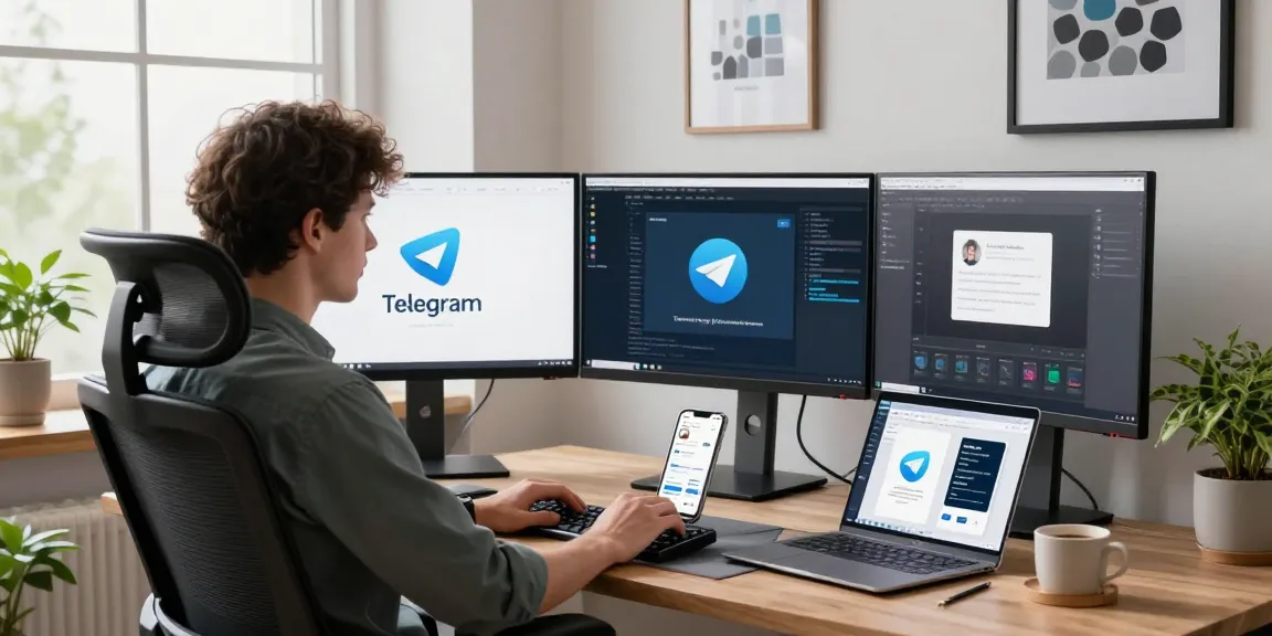 Interactive workspace with developer coding the 纸飞机中文版 app, showcasing modern technology and productivity.