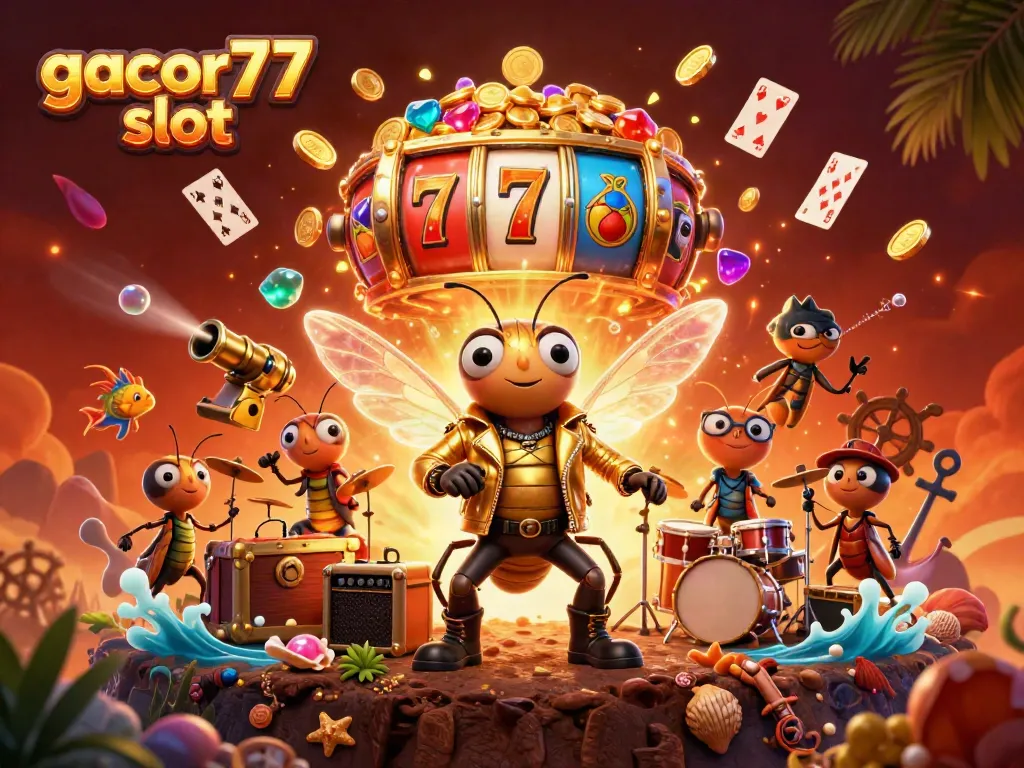 Gacor77 slot: Menang di mesin slot dengan cicada rock star dan efek permainan menarik