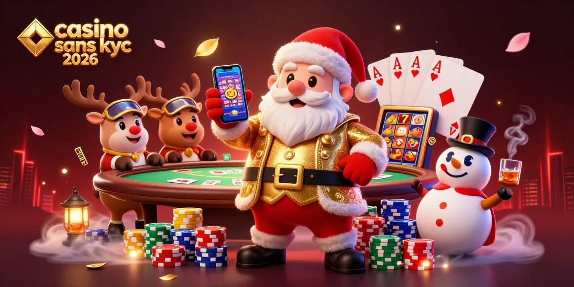 Jouer à casino sans kyc 2026 avec un Santa amusant et ses amis dans un environnement de casino dynamique.