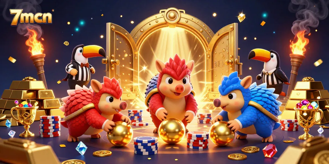 Experience thrilling sports betting action with 7mcn as rival pangolins bowl through golden poker chips.